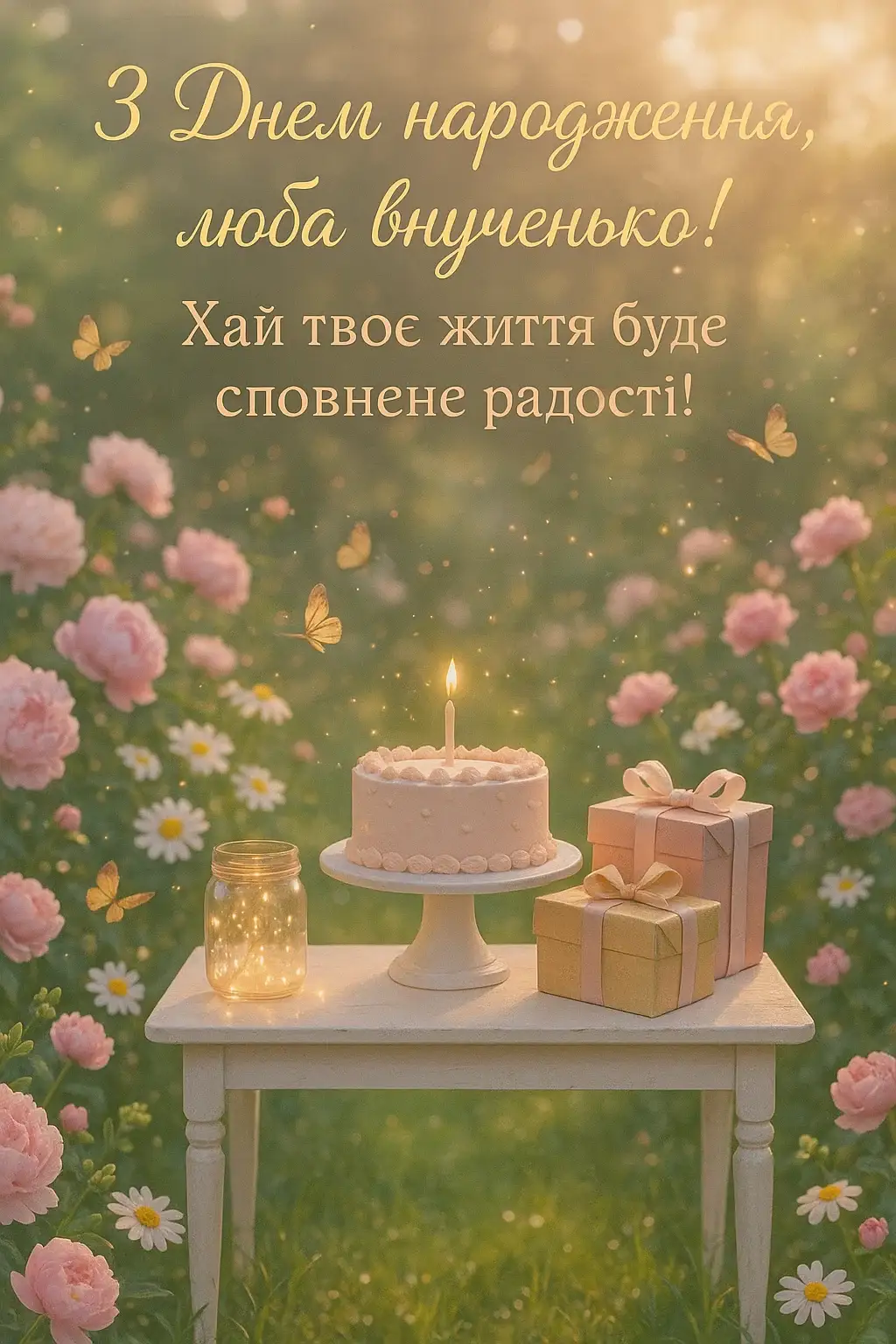 Привітання для внучки з днем народження