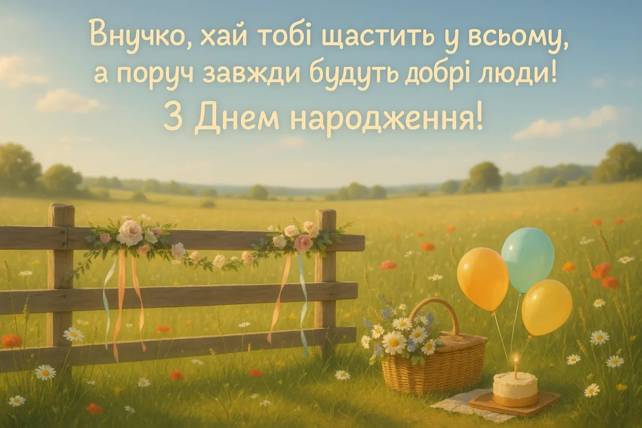 Привітання для внучки з днем народження