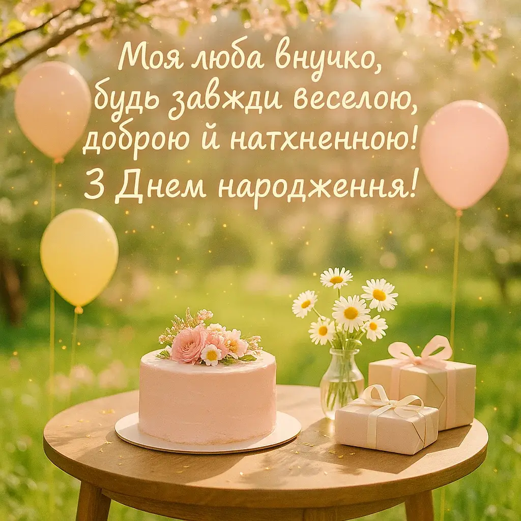 Привітання для внучки з днем народження