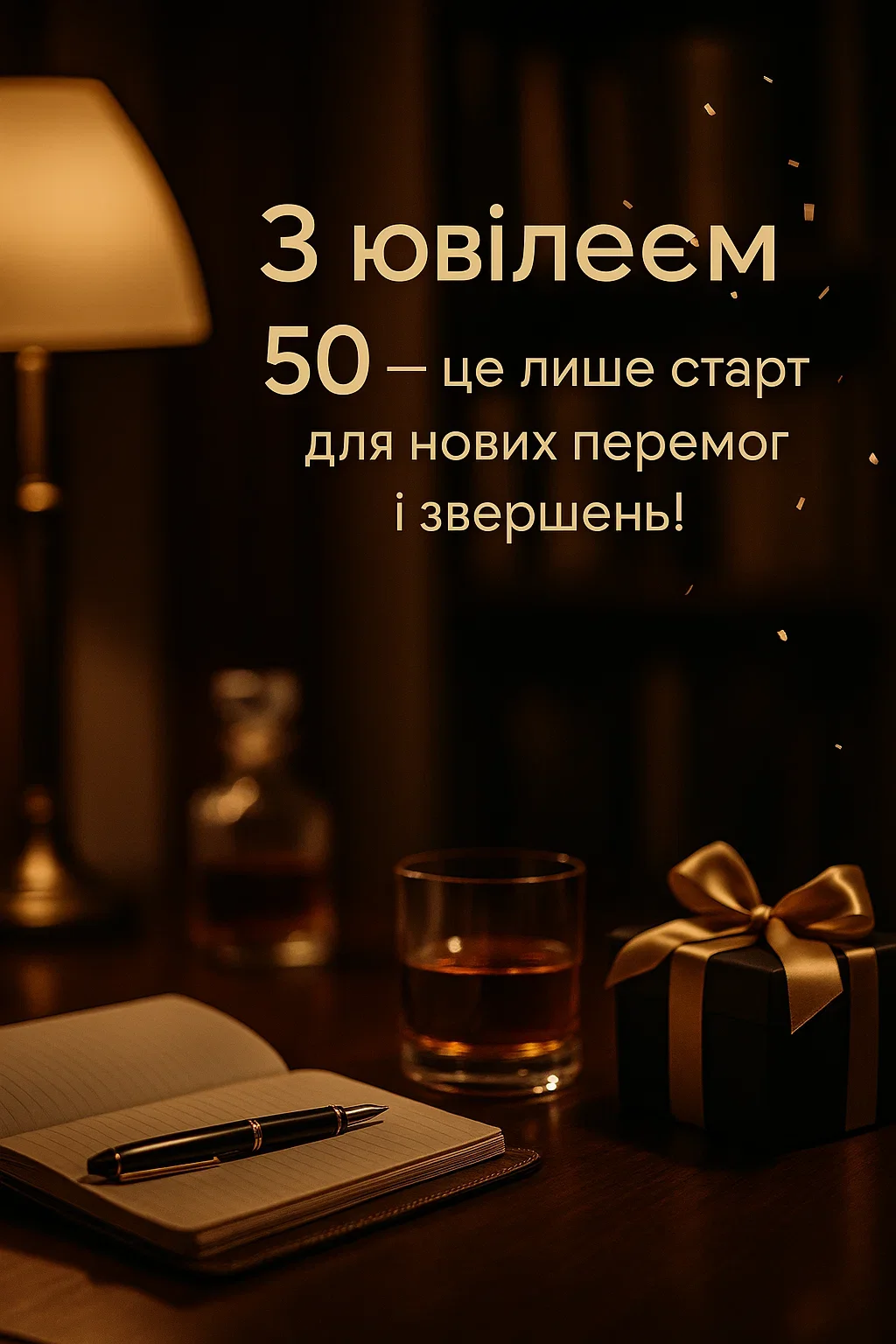 Вітальні листівки, привітання з ювілеєм 50 років мужчині