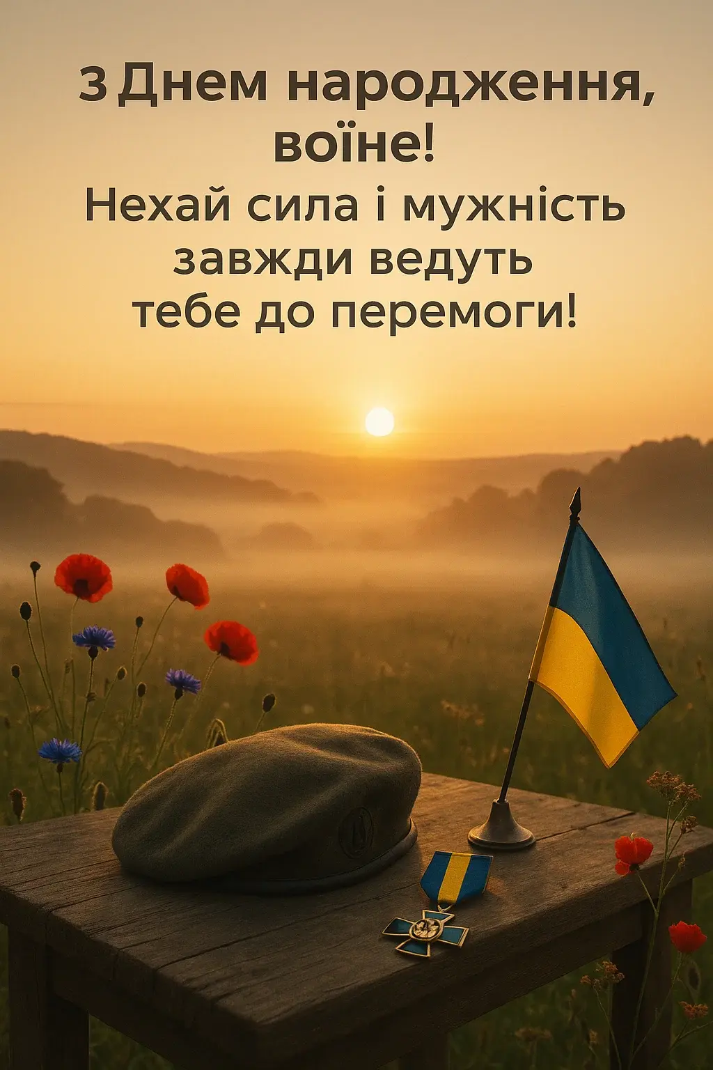 Привітання воїна з днем народження