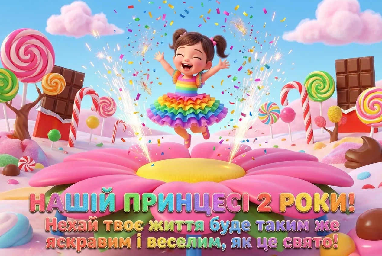 привітання з днем народження внучці 2 роки