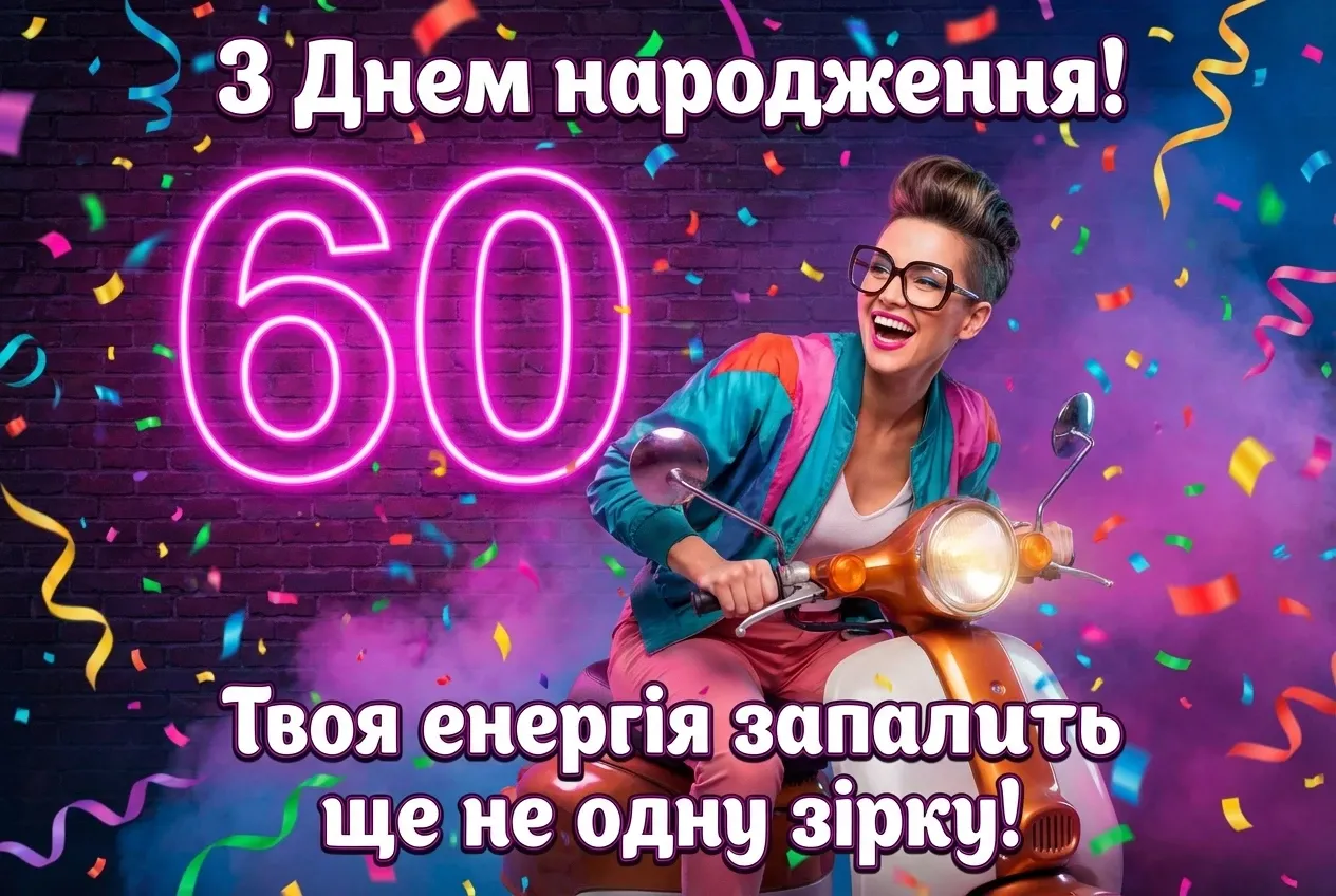вітання подрузі з ювілеєм 60 років