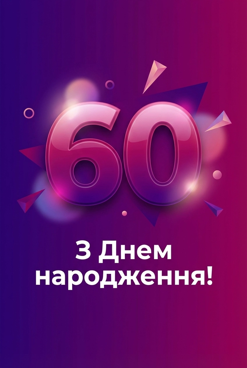 вітання подрузі з ювілеєм 60 років
