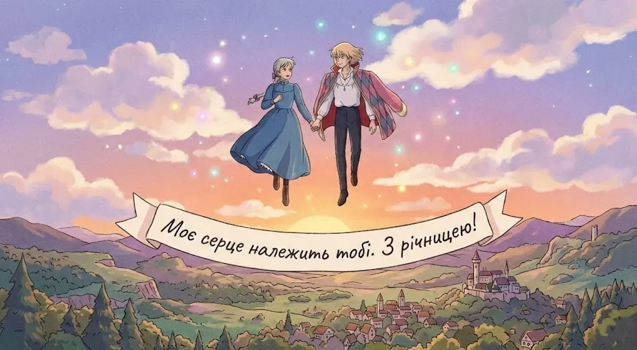 Привітання з річницею весілля на 1 рік
