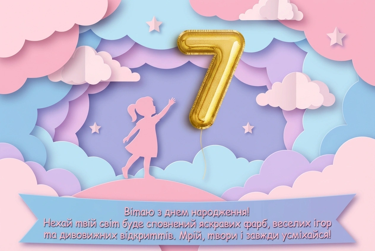 привітання з днем народження внучці 7 років