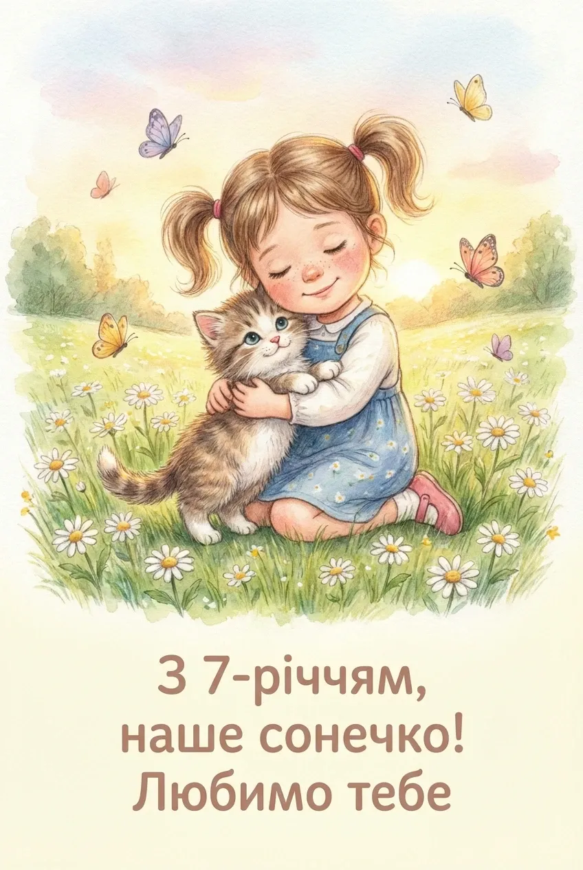 привітання з днем народження внучці 7 років