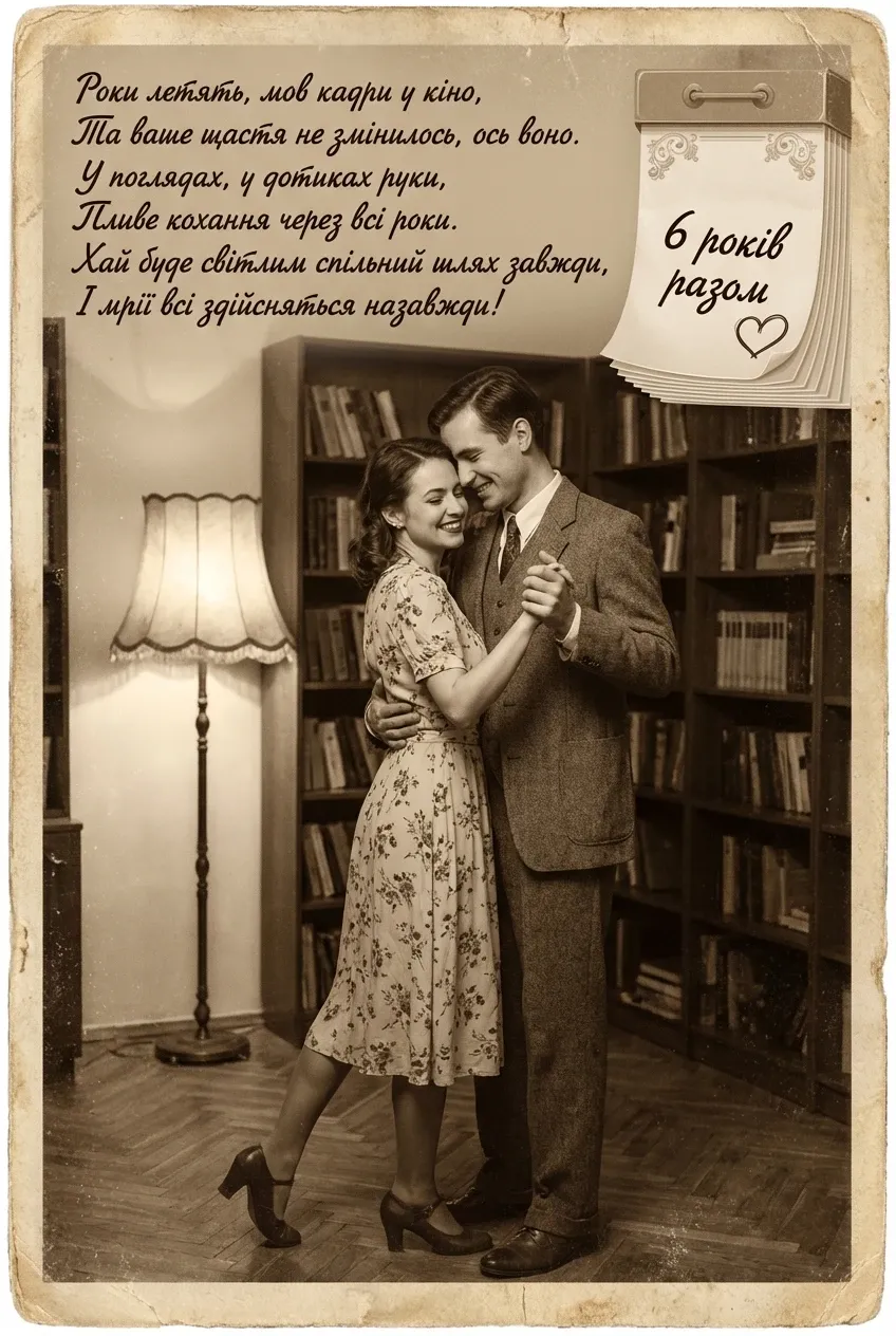 привітання з днем весілля 6 років