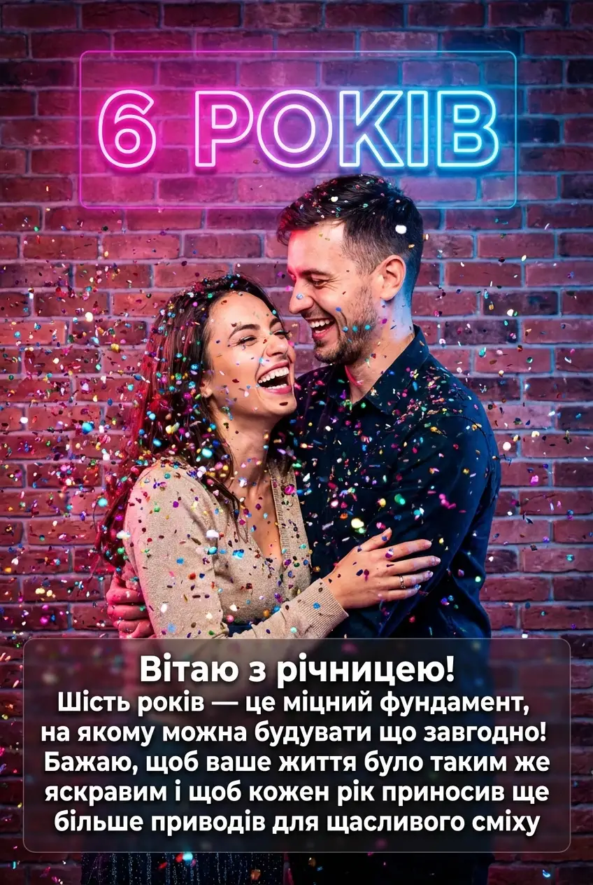 привітання з днем весілля 6 років