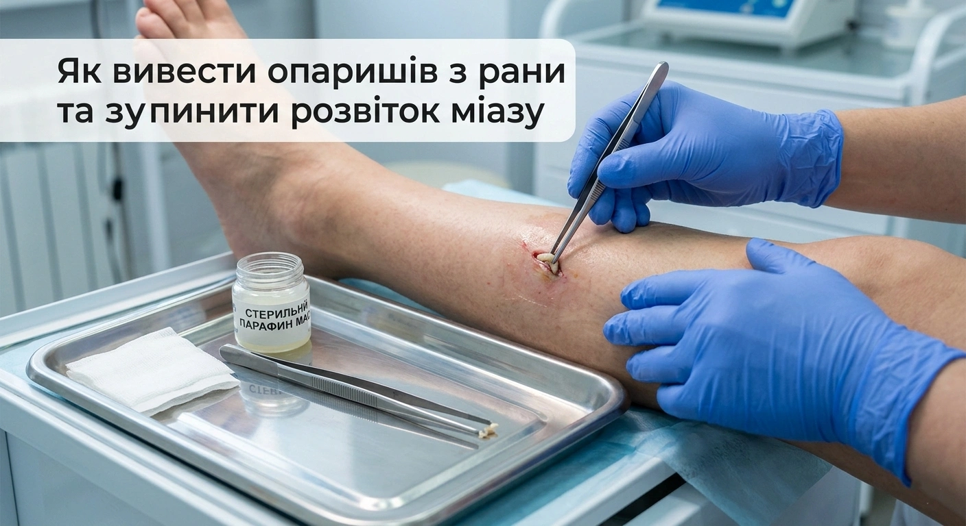Як вивести опаришів з рани та зупинити розвиток міазу