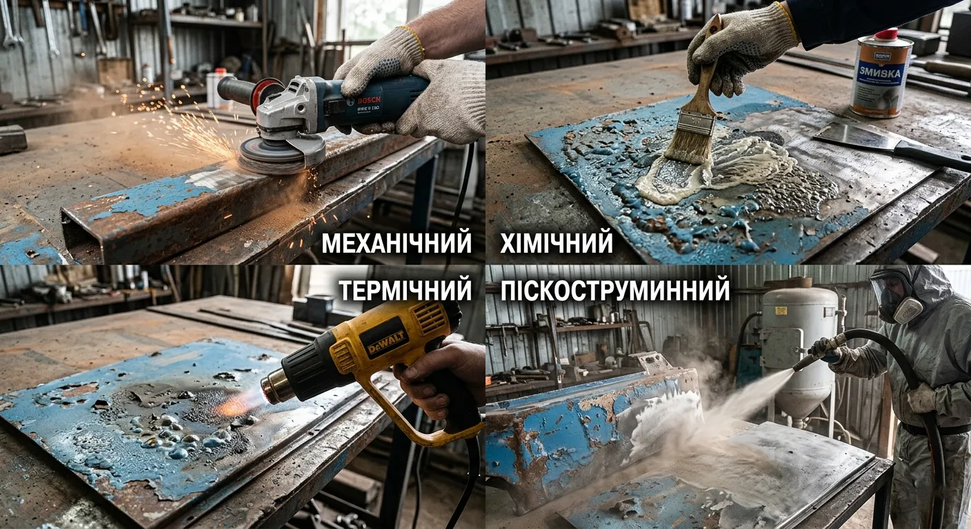 Як зняти стару фарбу з металу