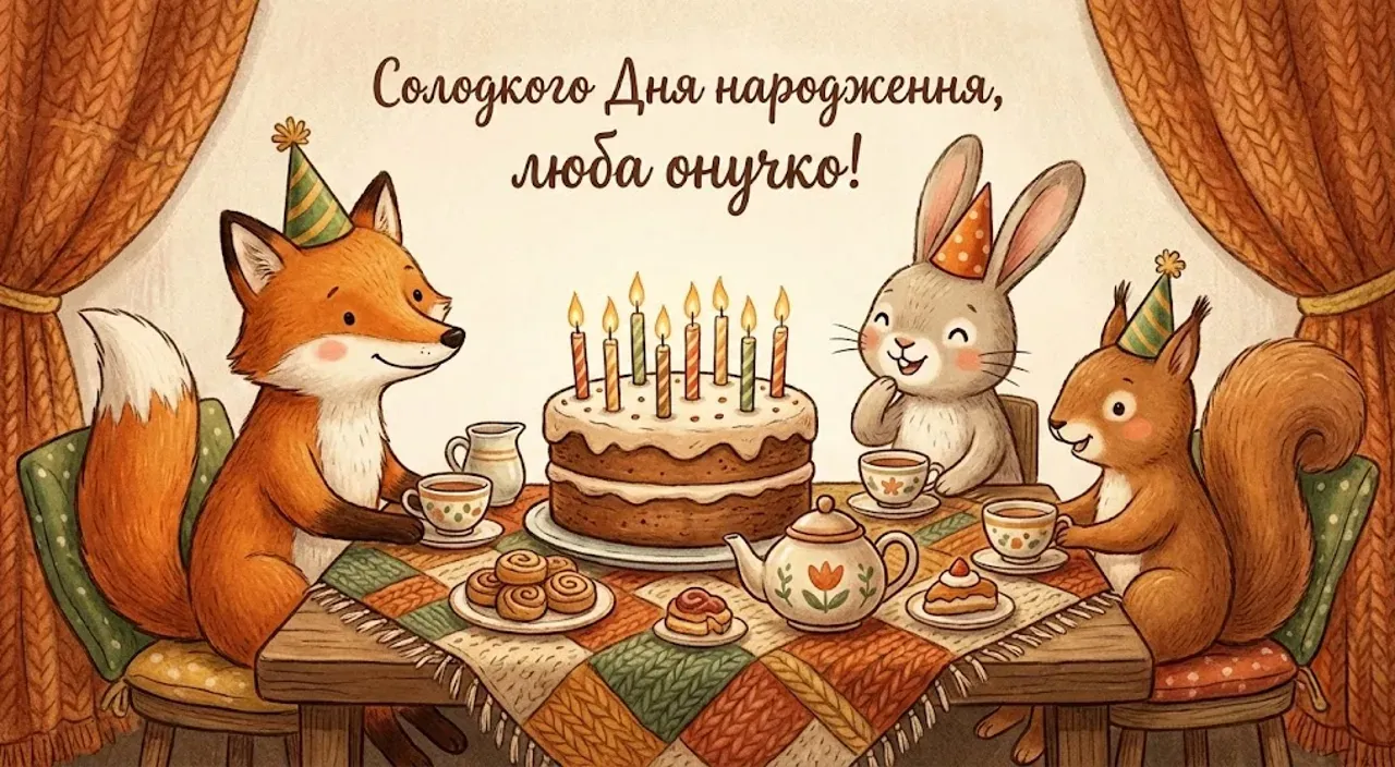 Привітання з днем народження внучці на 7 років