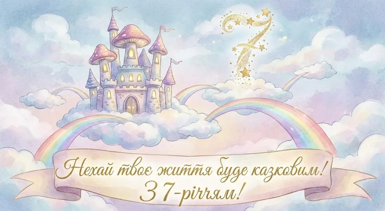Привітання з днем народження внучці на 7 років