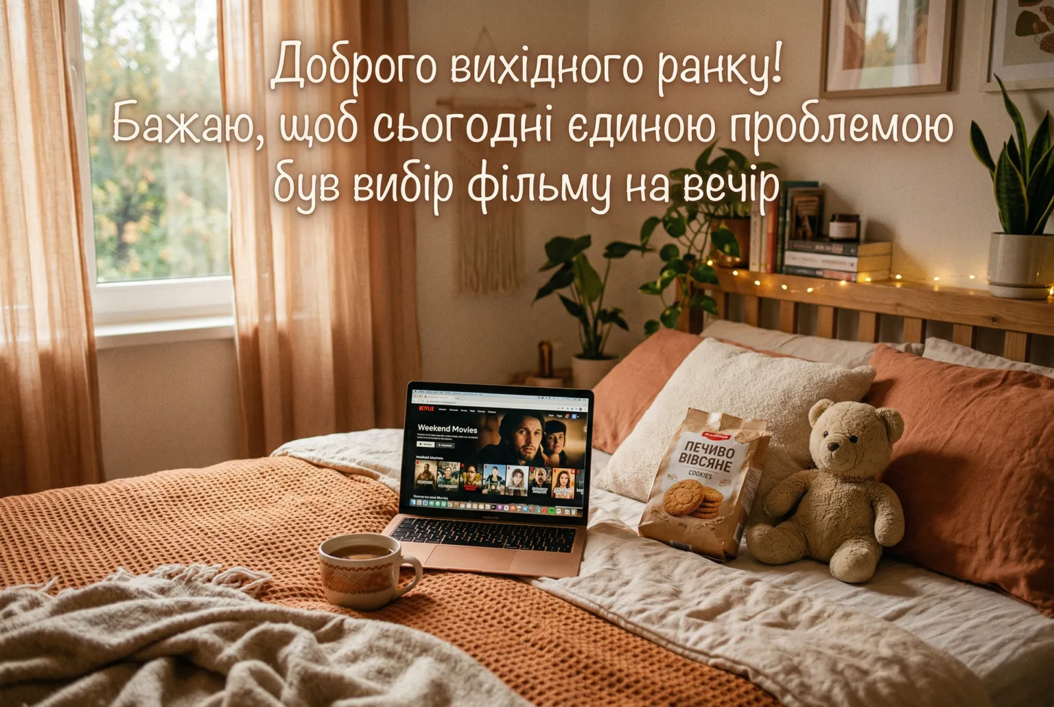 Доброго вихідного ранку: душевні вітання та красиві листівки для гарного настрою