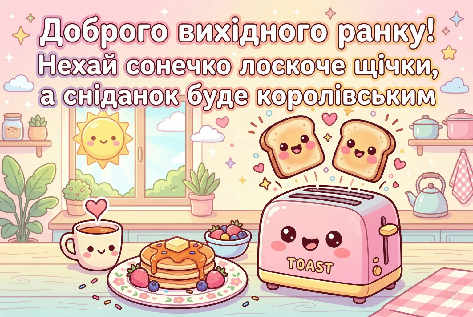Доброго вихідного ранку: душевні вітання та красиві листівки для гарного настрою