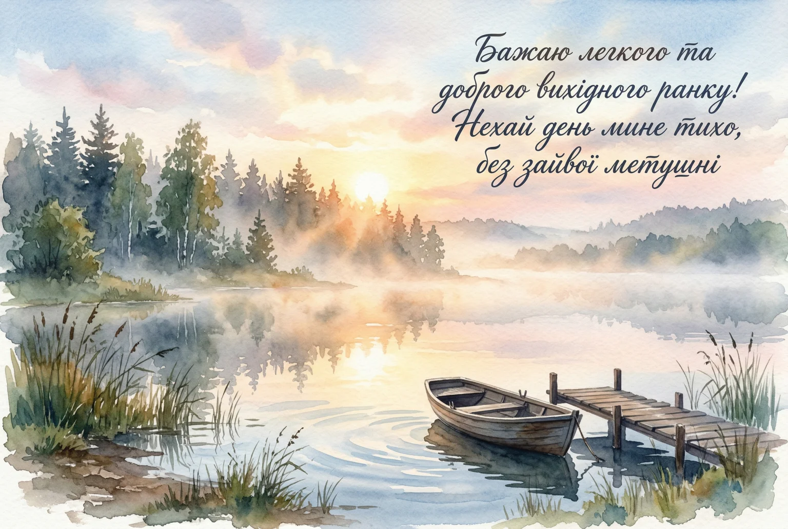 Доброго вихідного ранку: душевні вітання та красиві листівки для гарного настрою
