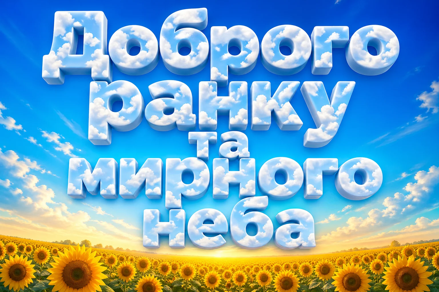 Листівки доброго ранку та мирного неба: найтепліші побажання у картинках