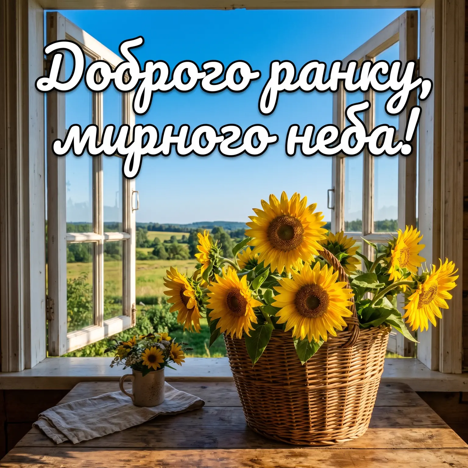 Листівки доброго ранку та мирного неба: найтепліші побажання у картинках