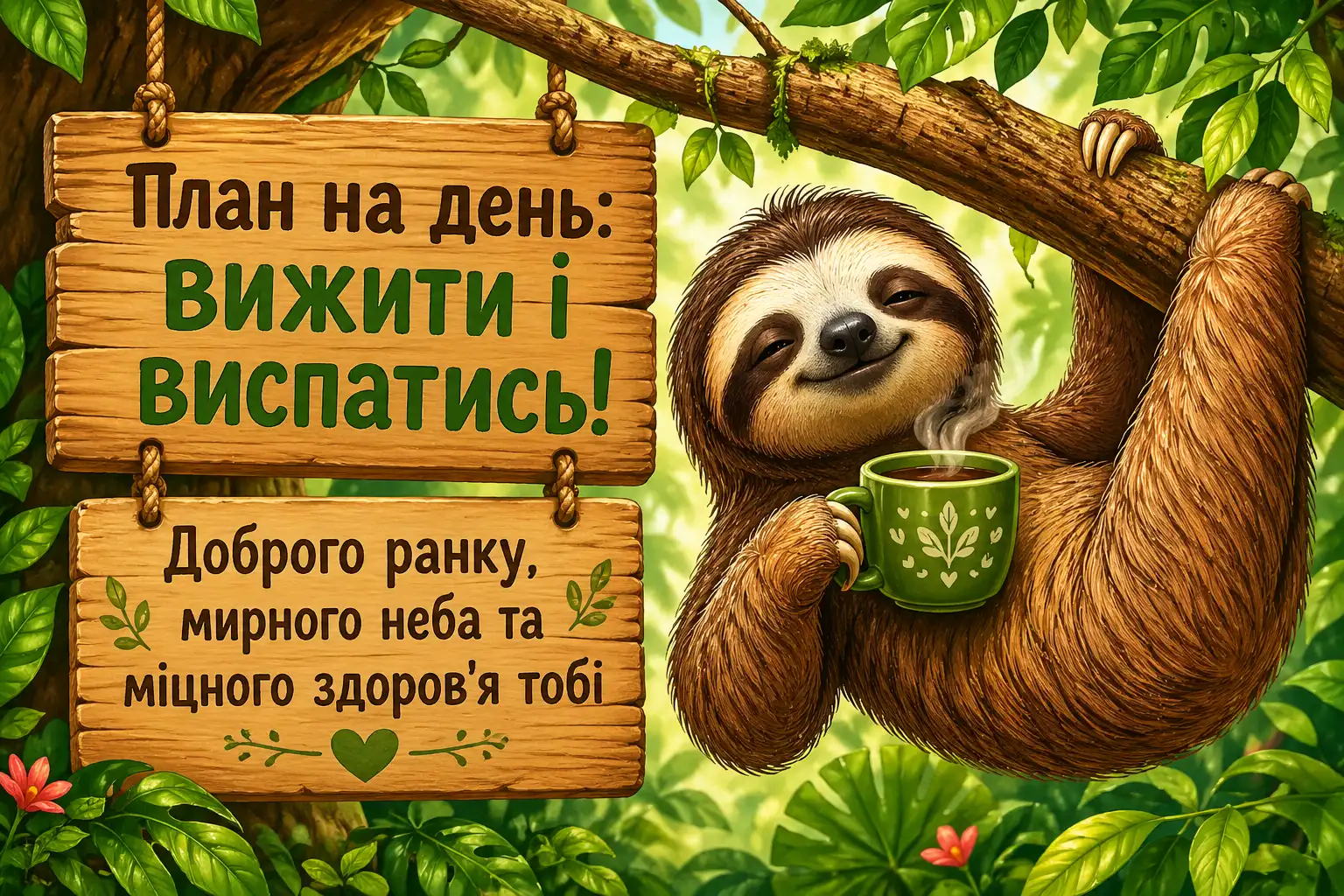 Листівки доброго ранку та мирного неба: найтепліші побажання у картинках