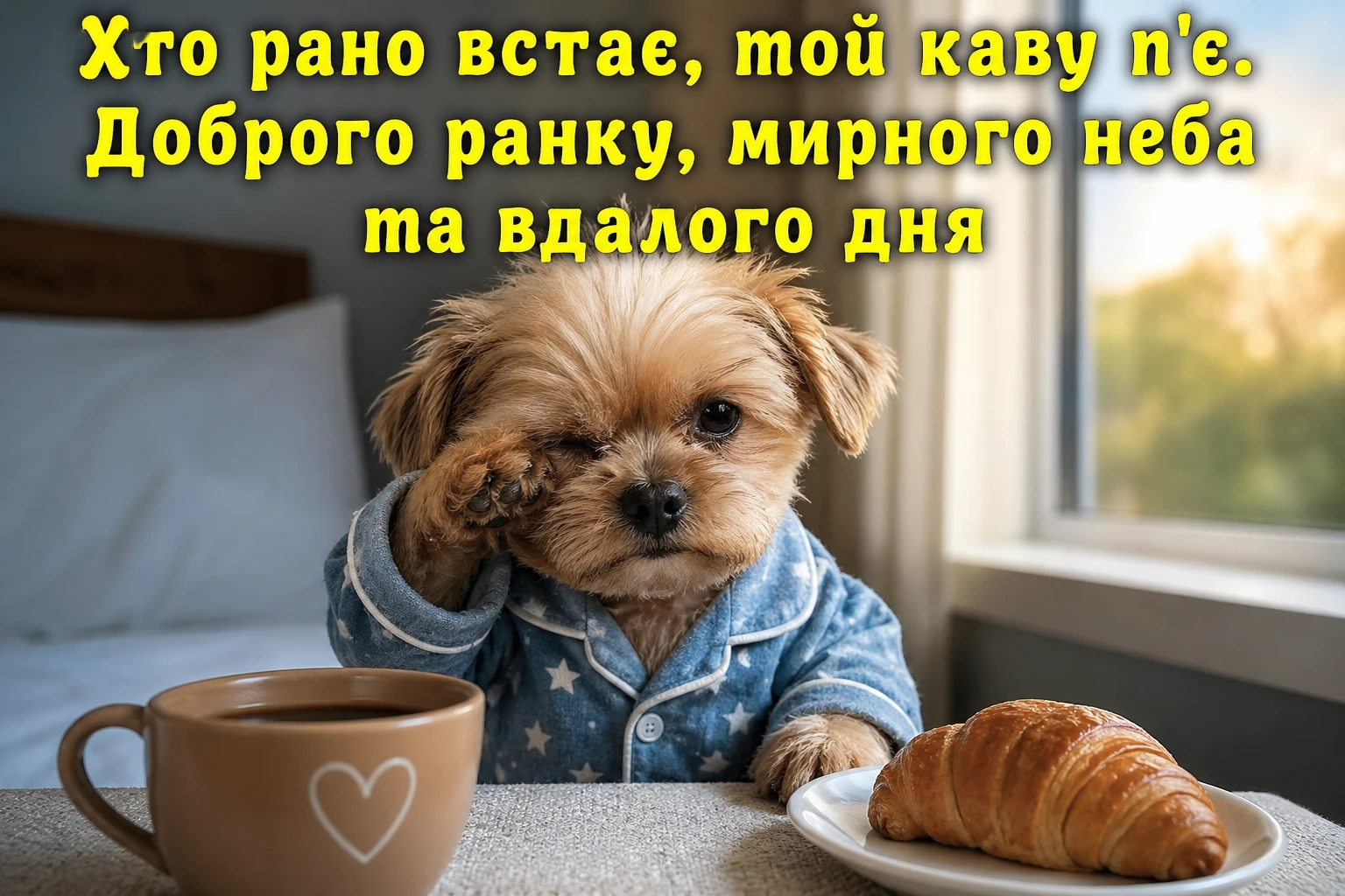 Листівки доброго ранку та мирного неба: найтепліші побажання у картинках