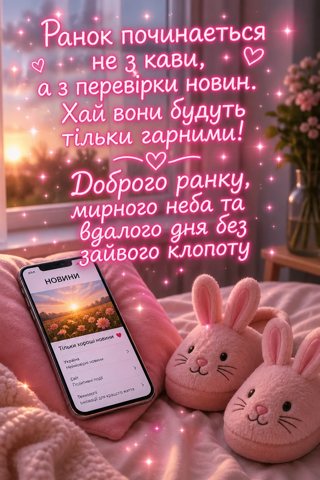 Листівки доброго ранку та мирного неба: найтепліші побажання у картинках