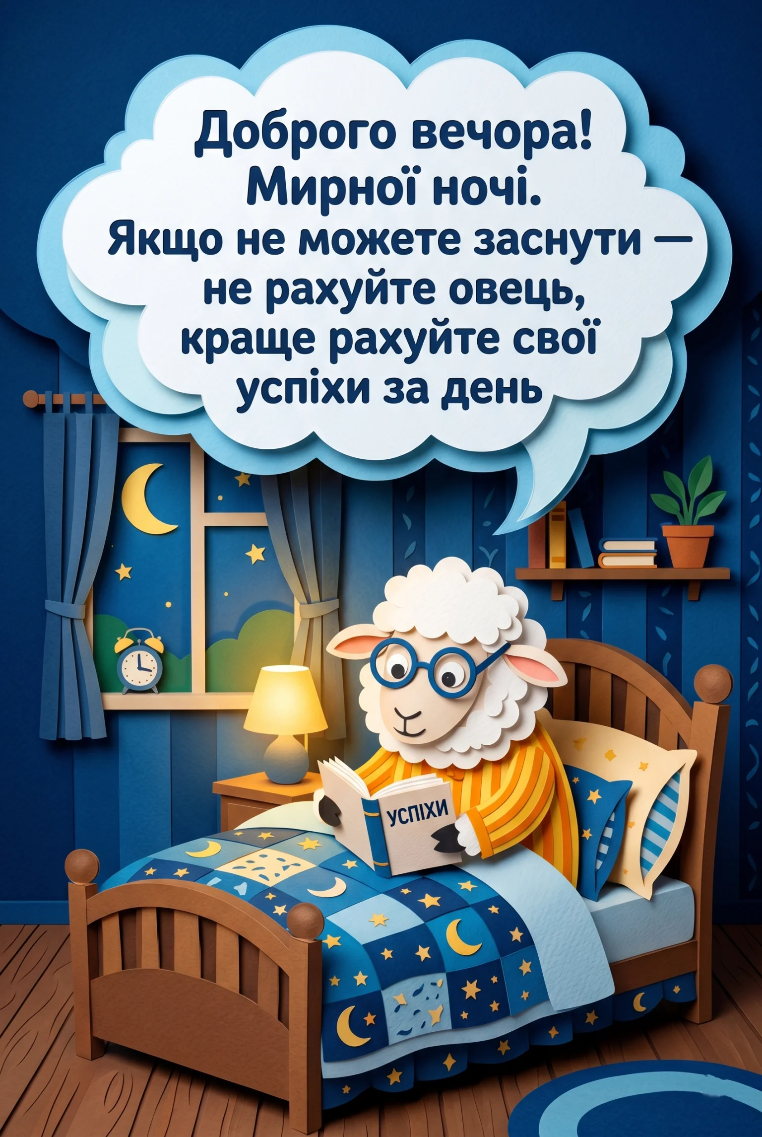 Доброго вечора та спокійної мирної ночі: найкращі побажання у картинках та листівках