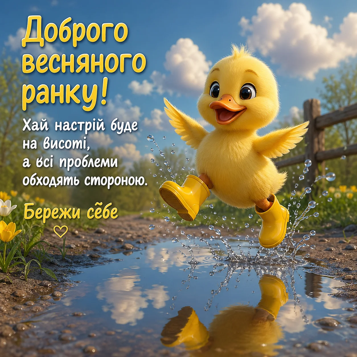Побажання доброго весняного ранку: красиві листівки та натхненні слова для початку дня
