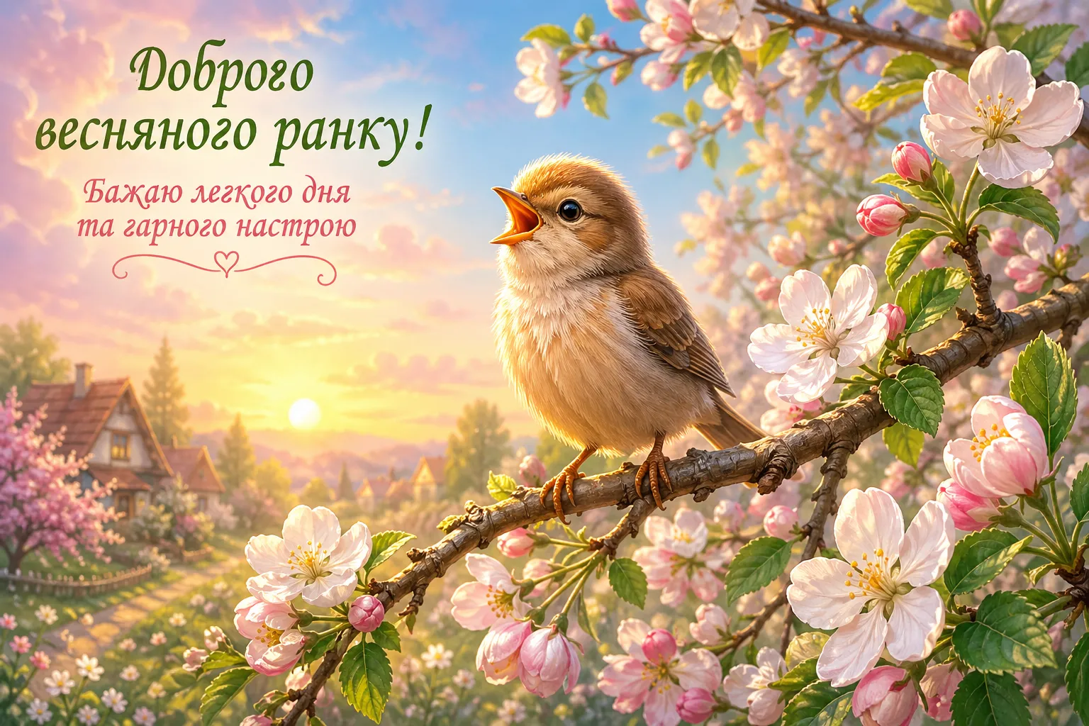 Побажання доброго весняного ранку: красиві листівки та натхненні слова для початку дня