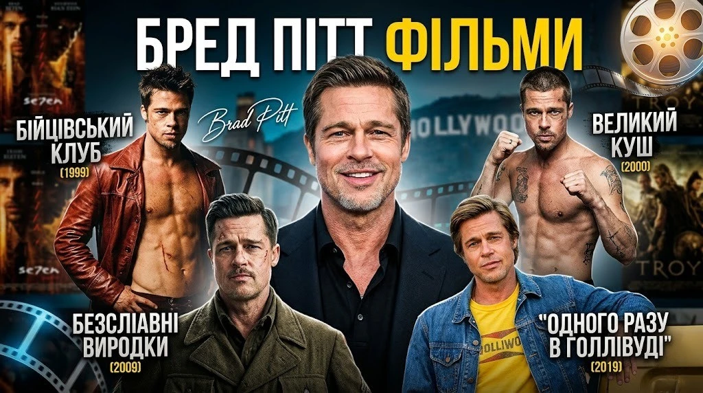 Що подивитись з фільмів Бреда Пітта