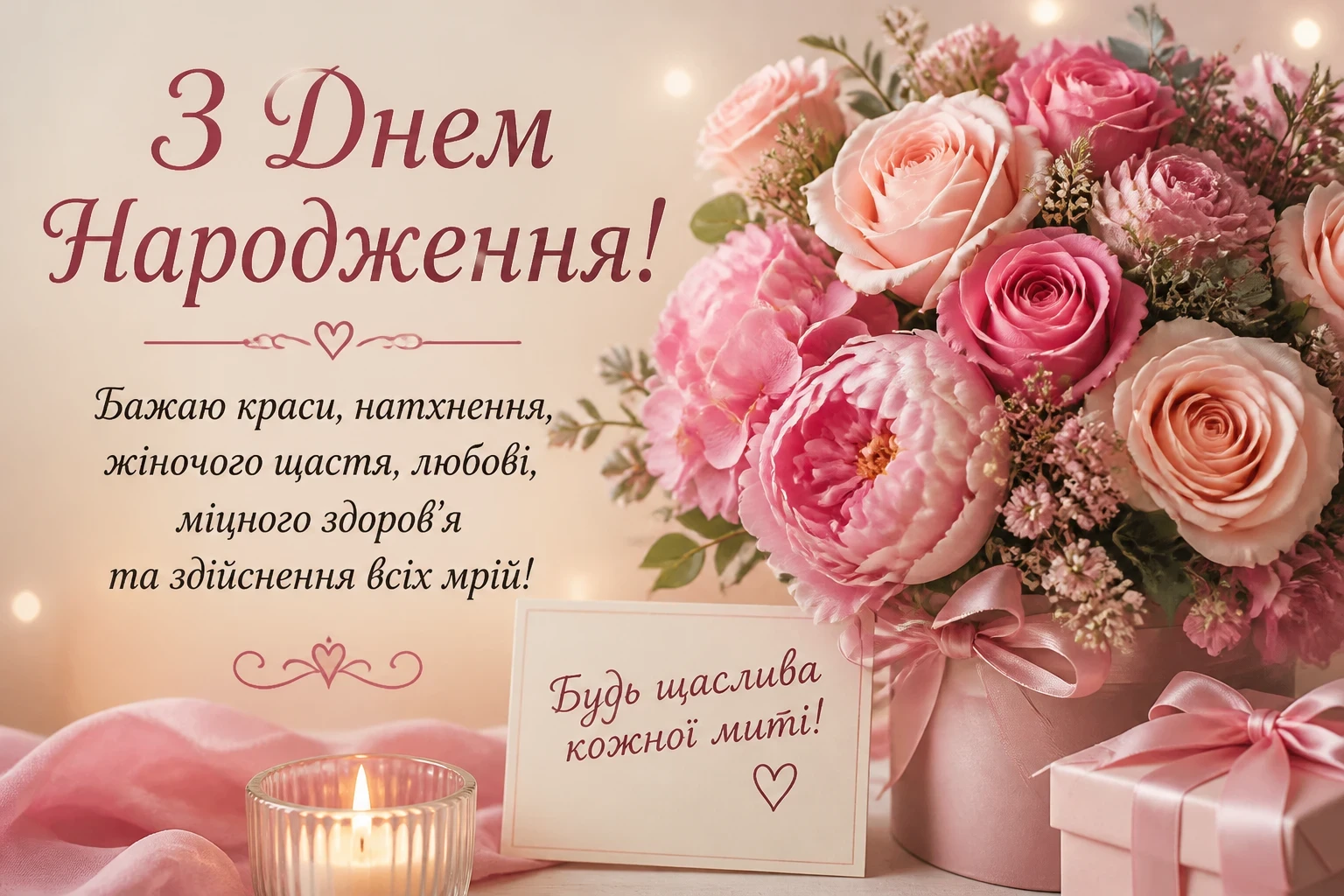 Картинка з днем народження жінці