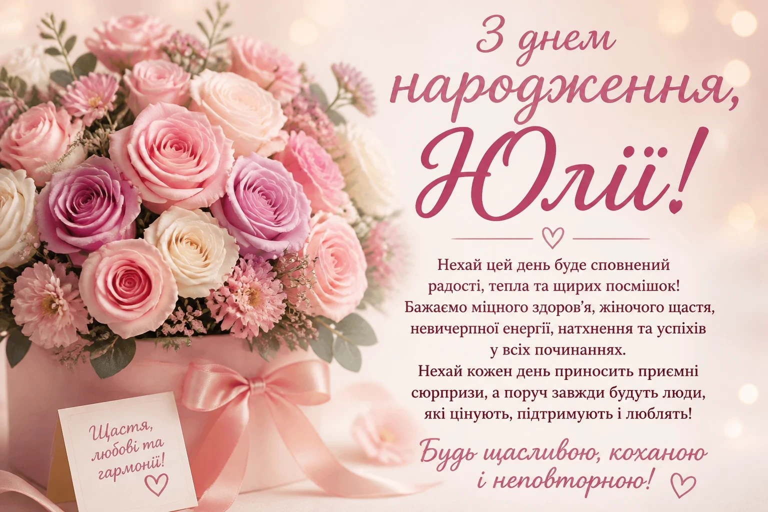 З днем народження для Юлії