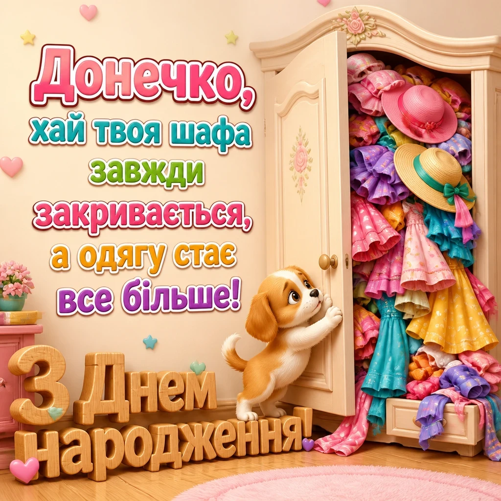 люба донечка з днем народження донечко