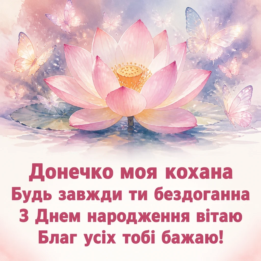 люба донечка з днем народження донечко