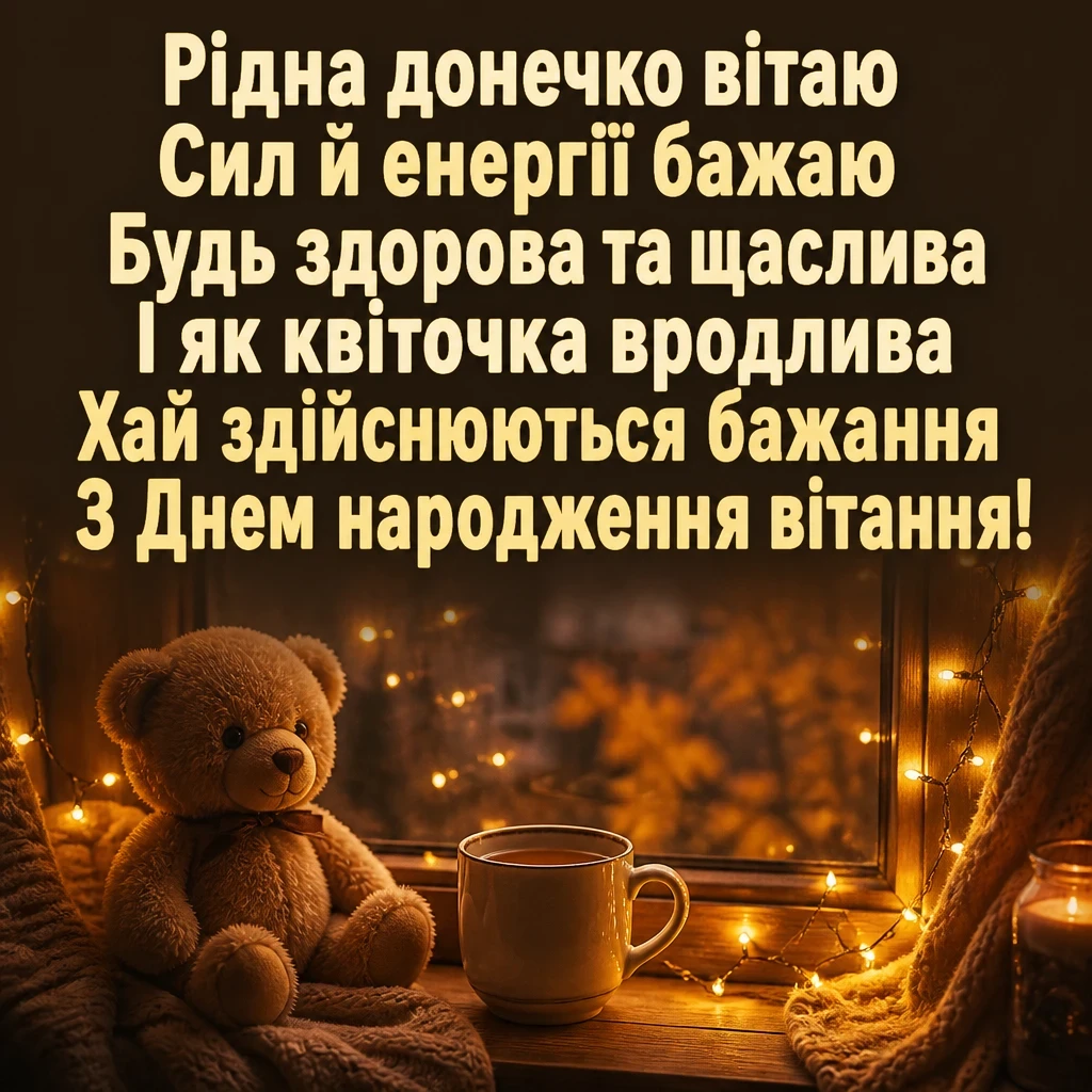 люба донечка з днем народження донечко