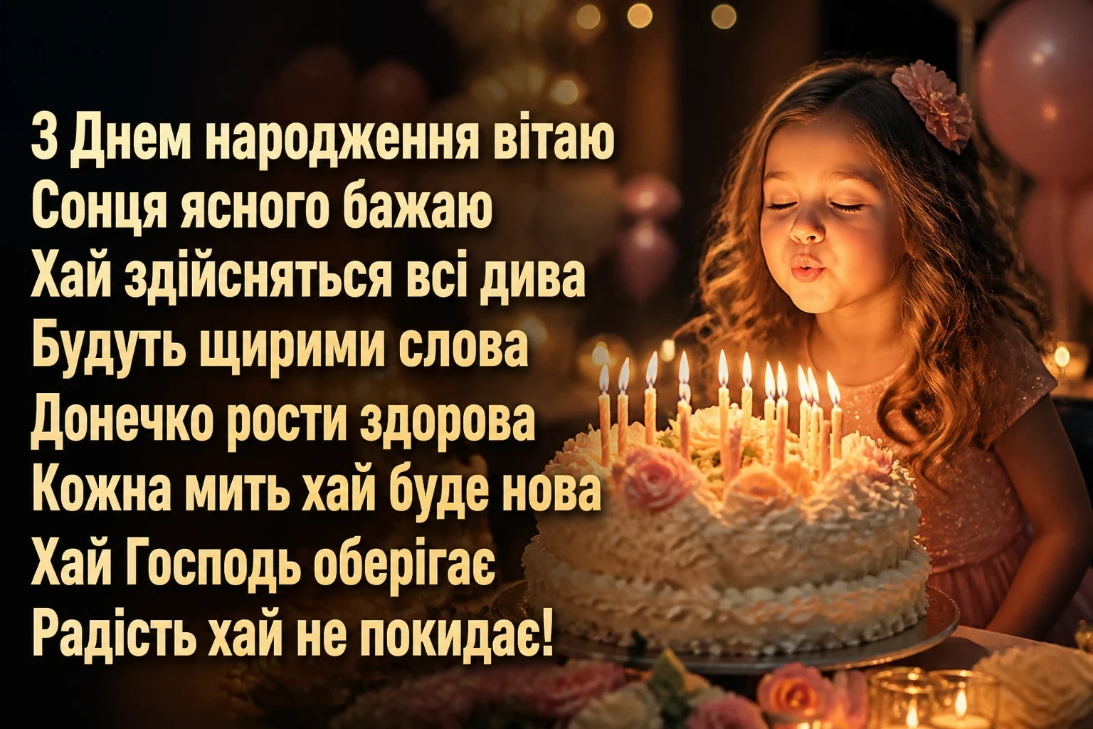 люба донечка з днем народження донечко