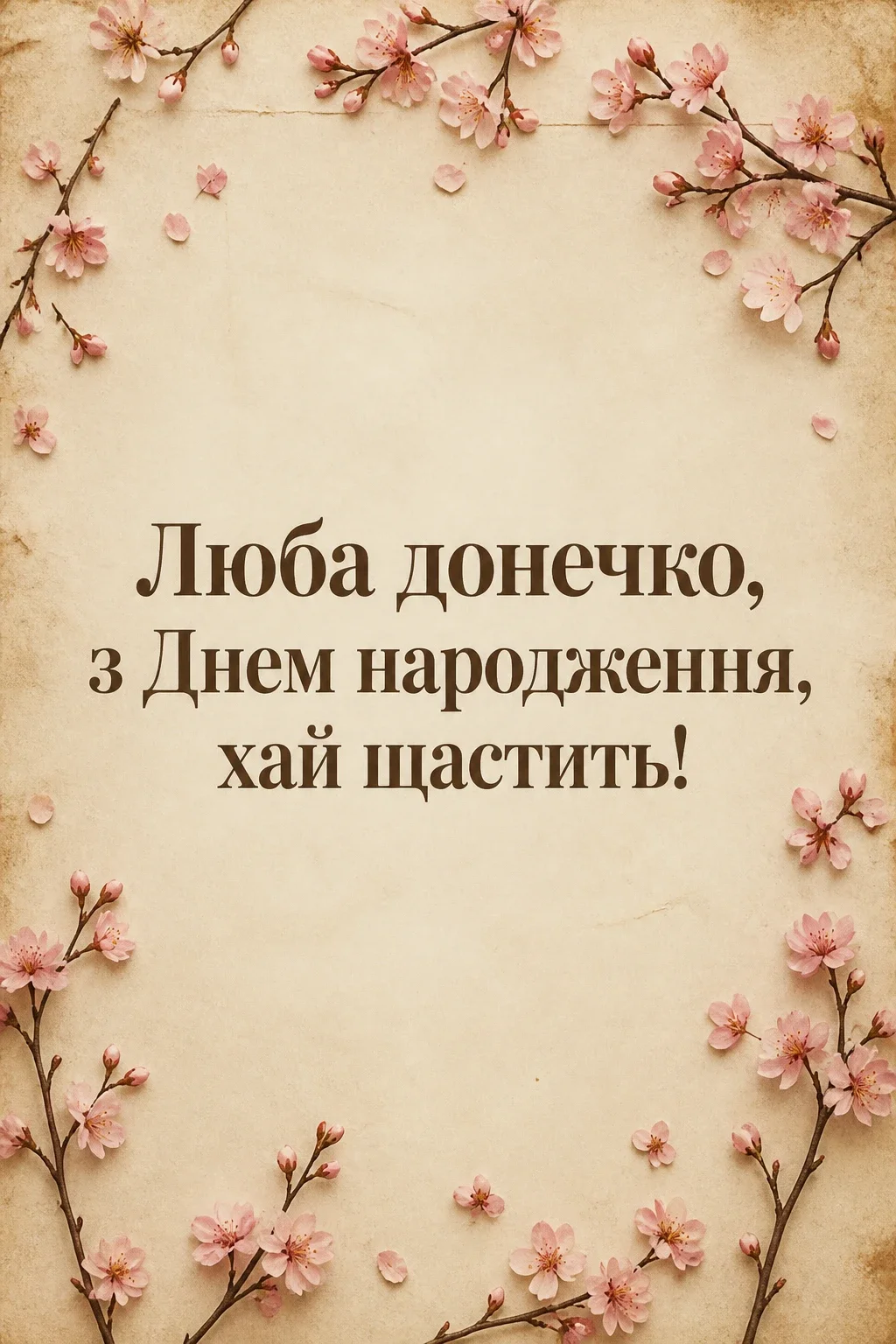люба донечка з днем народження донечко