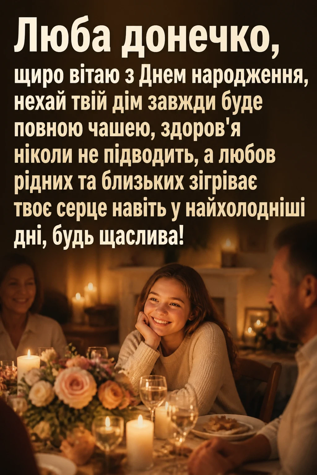 люба донечка з днем народження донечко