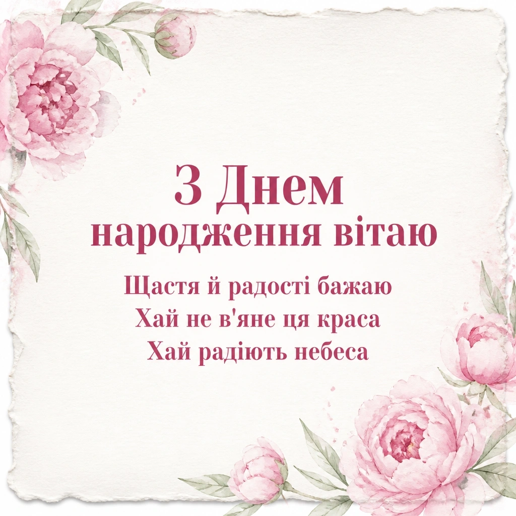 привітання з днем народження подругу