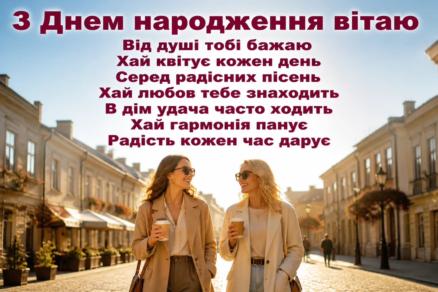 привітання з днем народження подругу