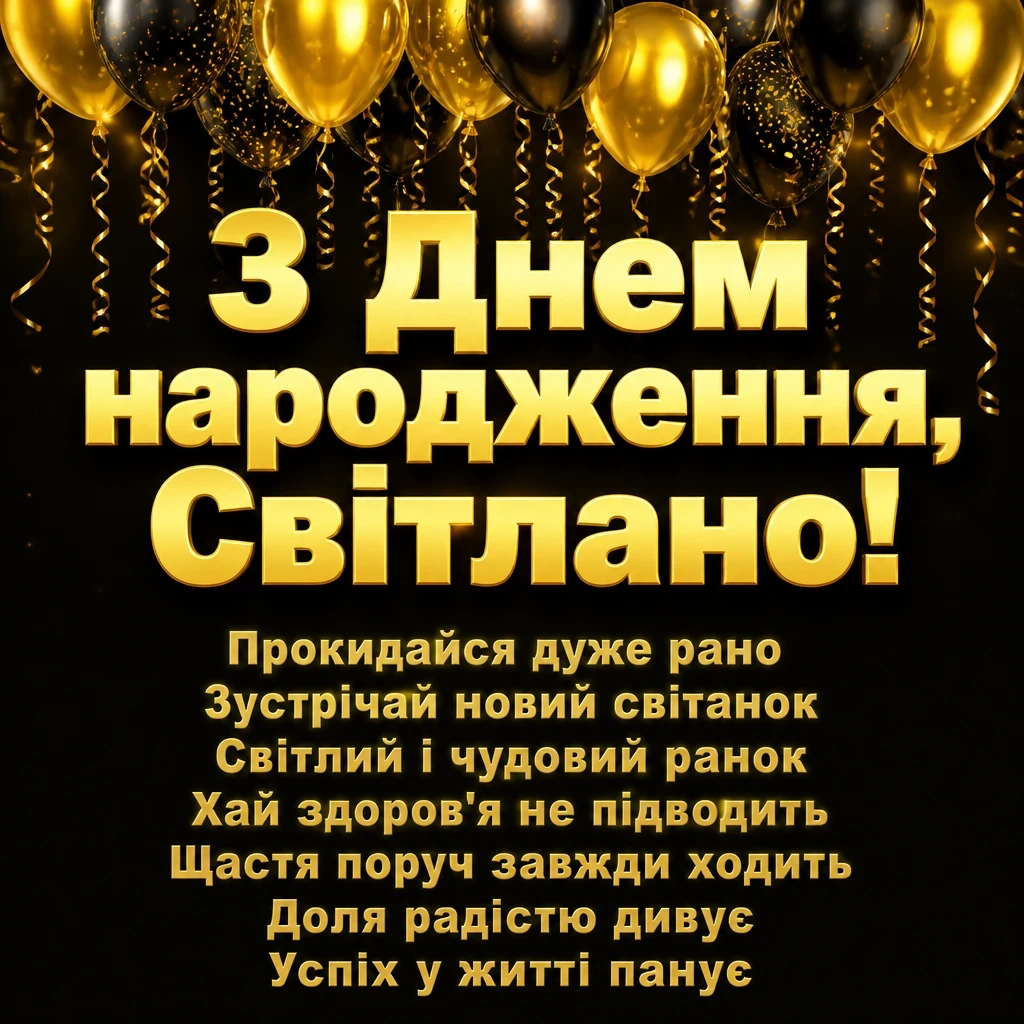 з днем народження світлана