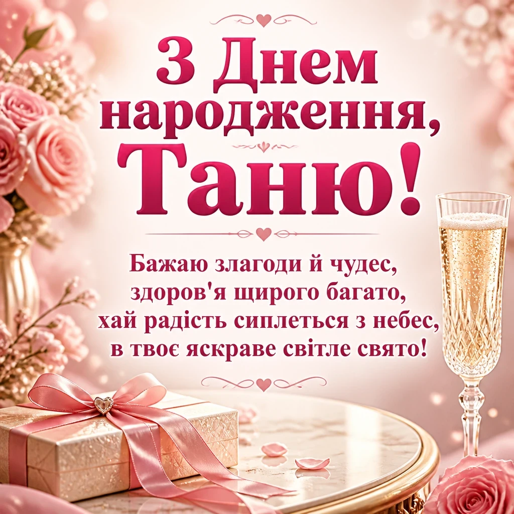 з днем народження таня