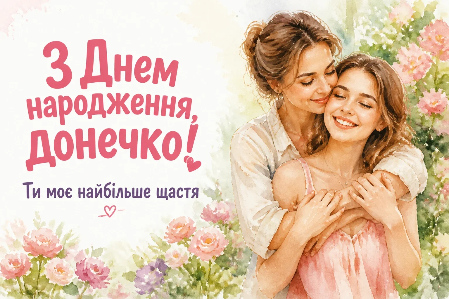 привітання з днем народження доньці від мами до сліз