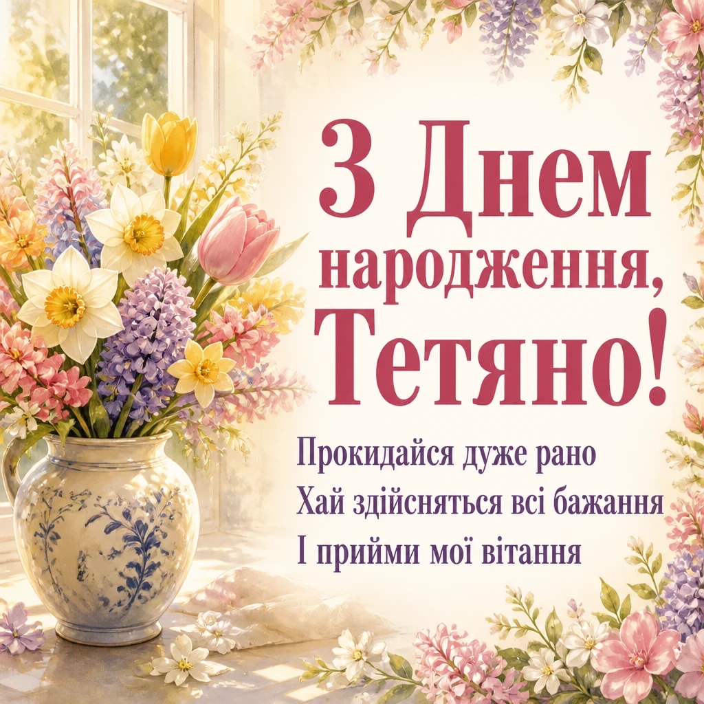з днем народження тетяна