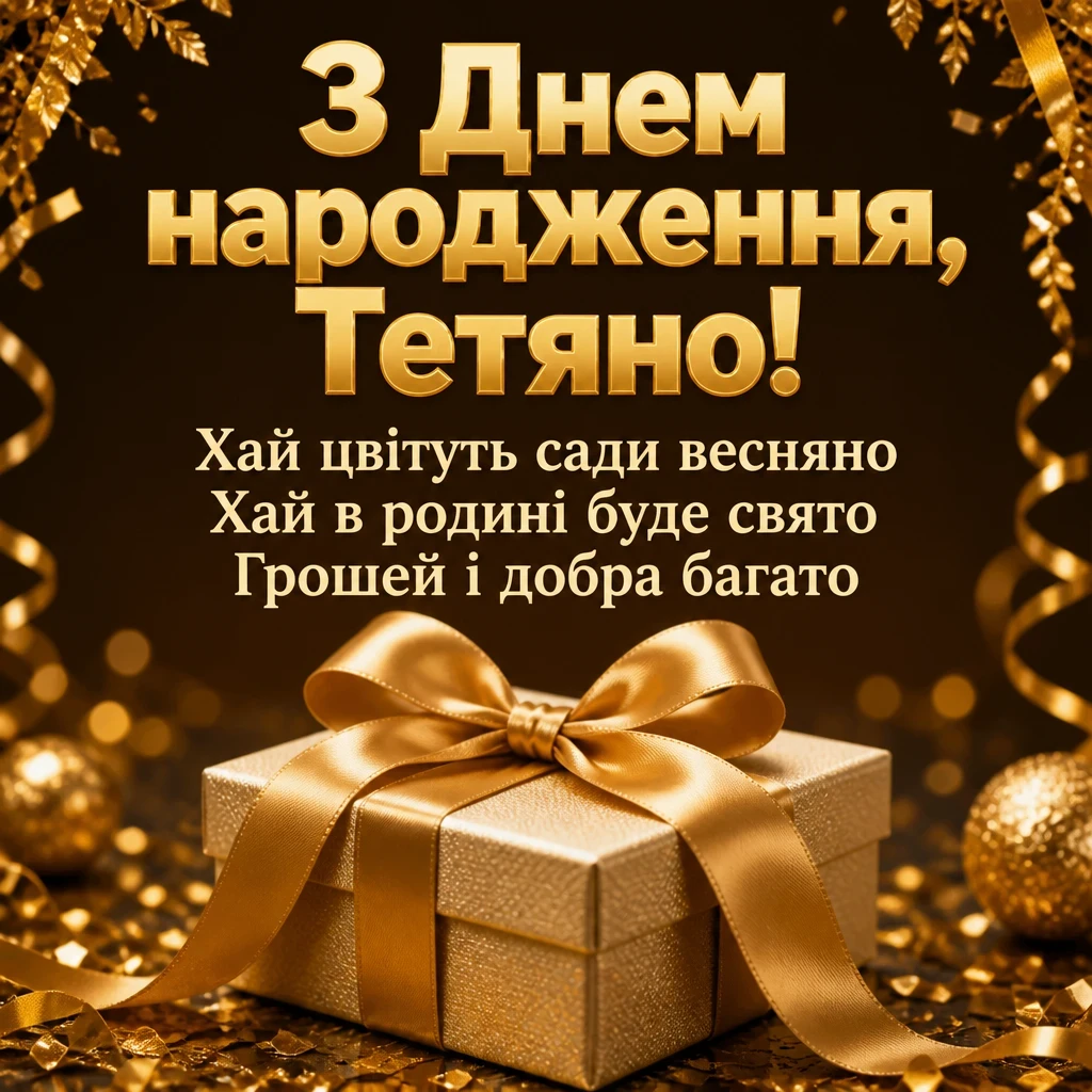 з днем народження тетяна