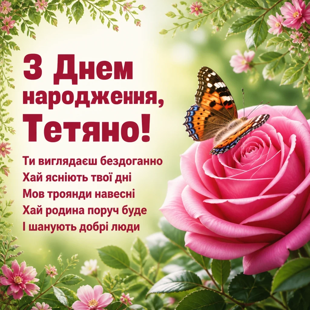з днем народження тетяна