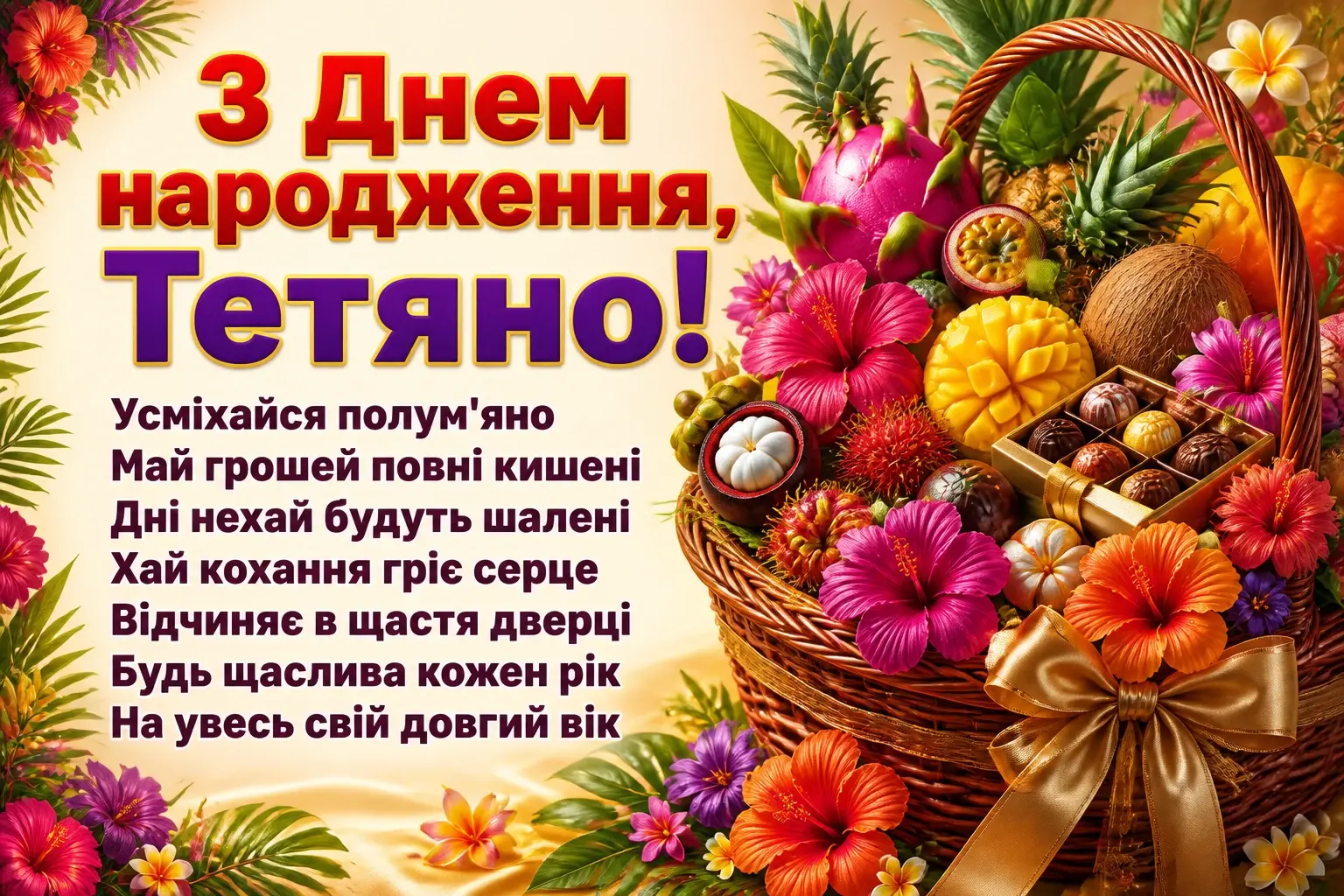 з днем народження тетяна