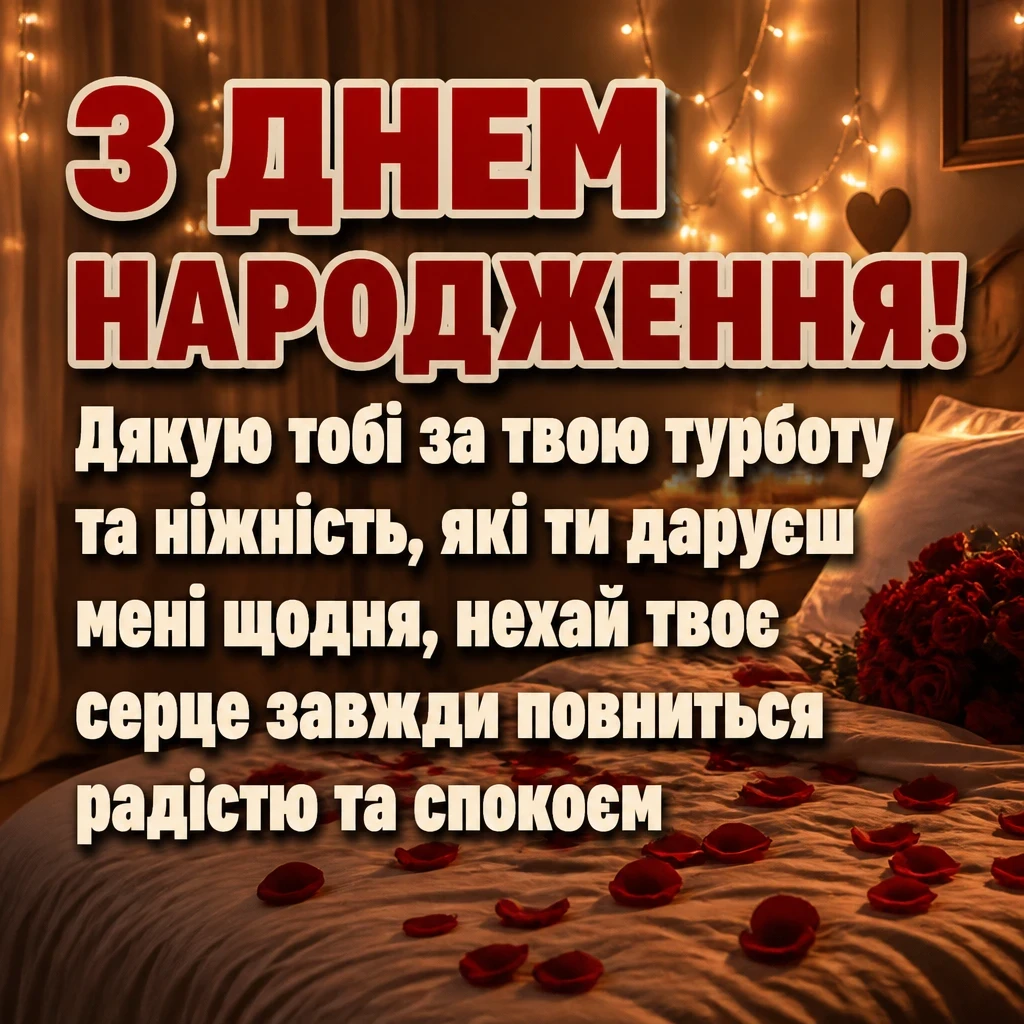 зворушливе привітання з днем народження коханому чоловіку