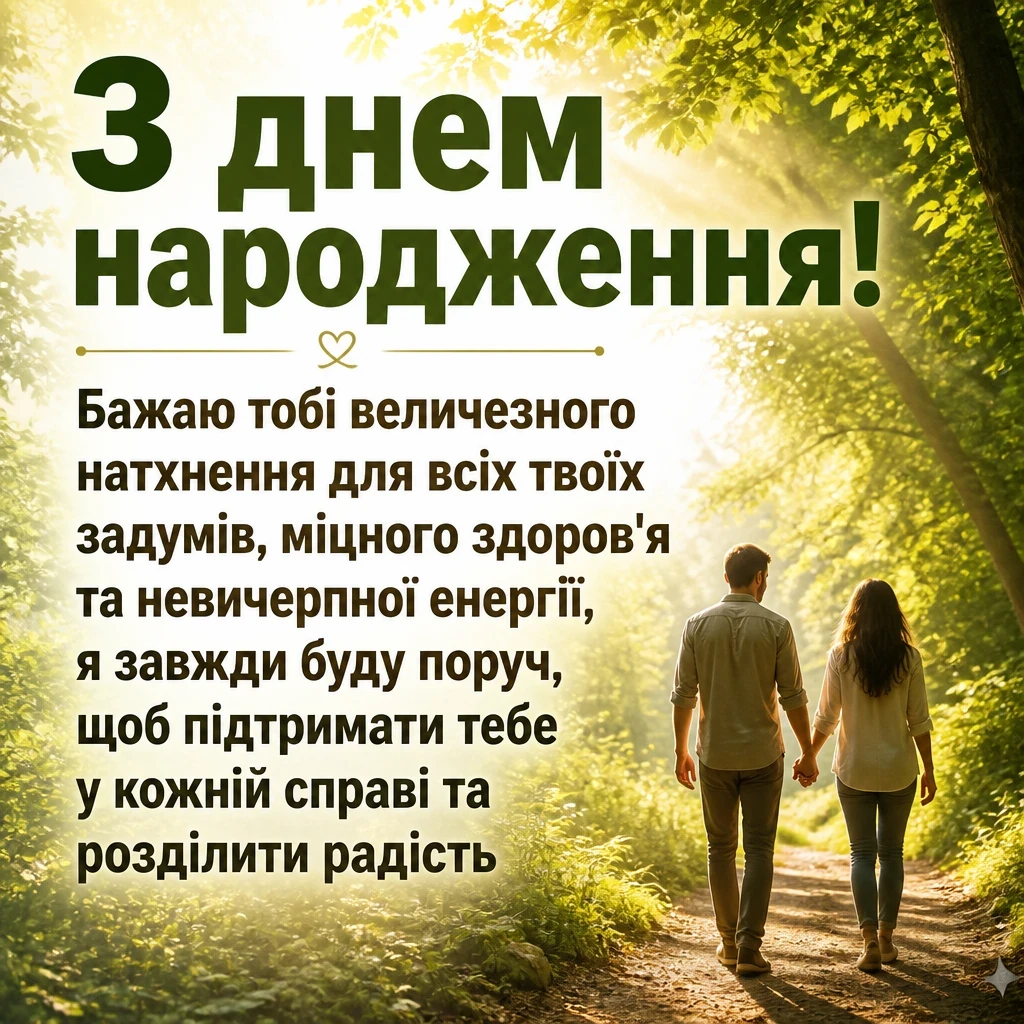 зворушливе привітання з днем народження коханому чоловіку