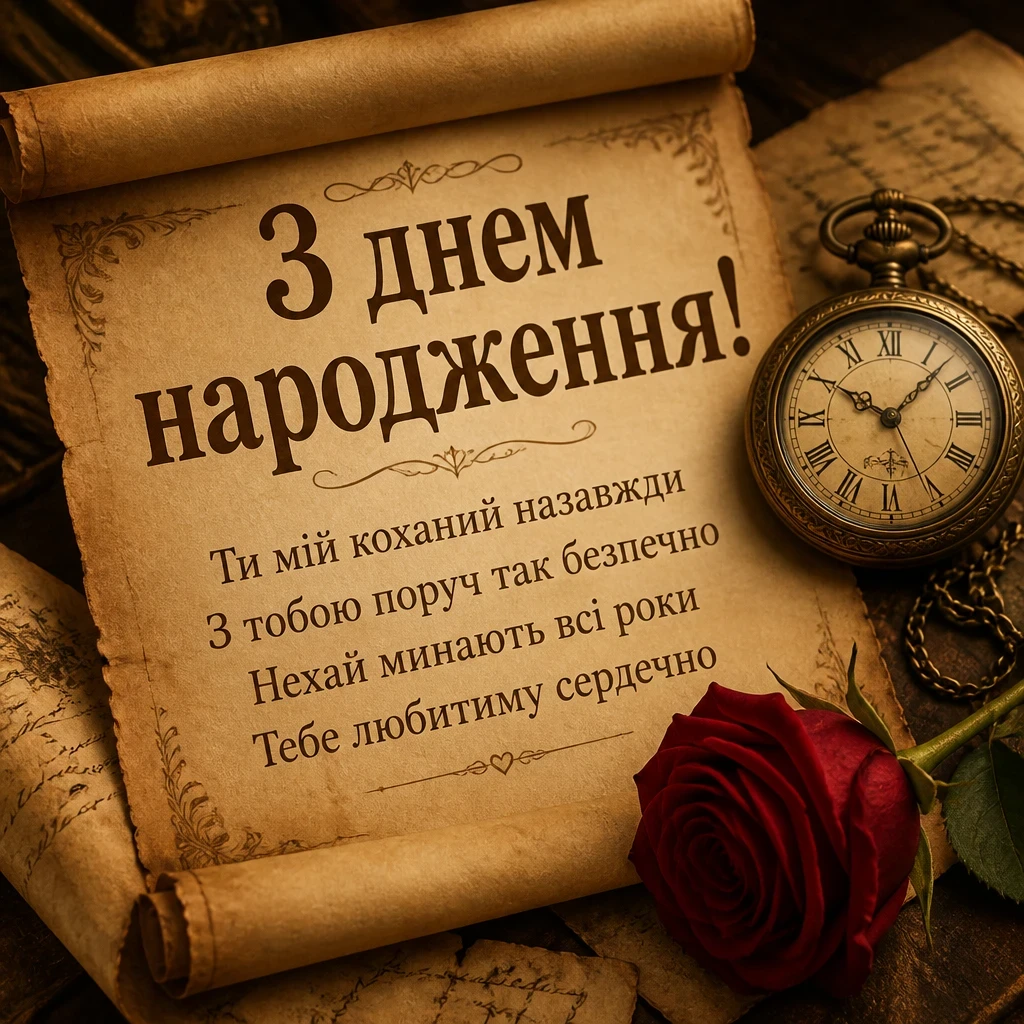зворушливе привітання з днем народження коханому чоловіку