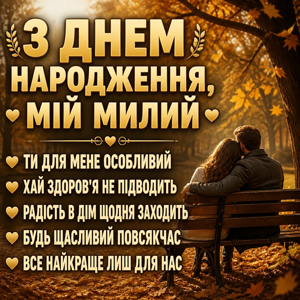 зворушливе привітання з днем народження коханому чоловіку